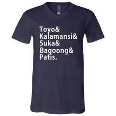 Toyo Kalamansi Suka Bagoong Patis Unisex Jersey V-Neck T-Shirt