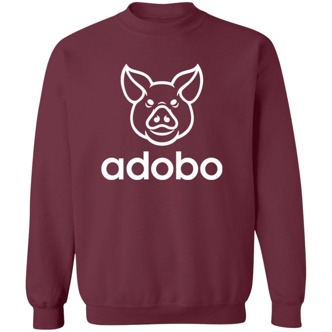 Adobo Pig Head Unisex Crewneck Pullover Sweatshirt