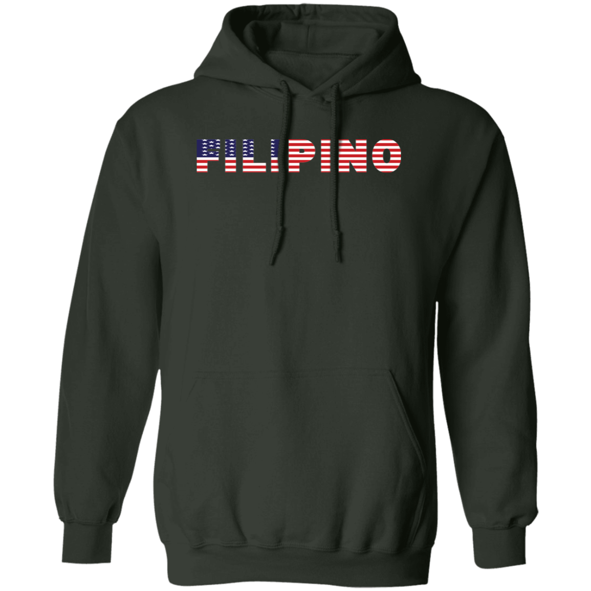 Filipino with US Flag Embedded Unisex Pullover Hoodie