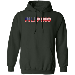 Filipino with US Flag Embedded Unisex Pullover Hoodie