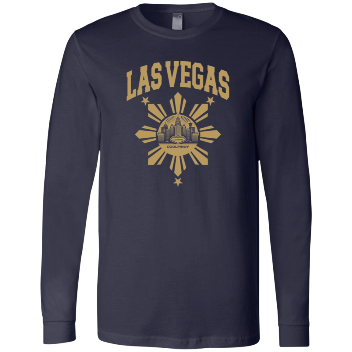 Las Vegas with Sun and Stars Unisex Jersey Long Sleeve T-Shirt