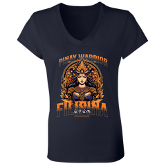 Pinay Warrior Filipina Ladies' Jersey V-Neck T-Shirt