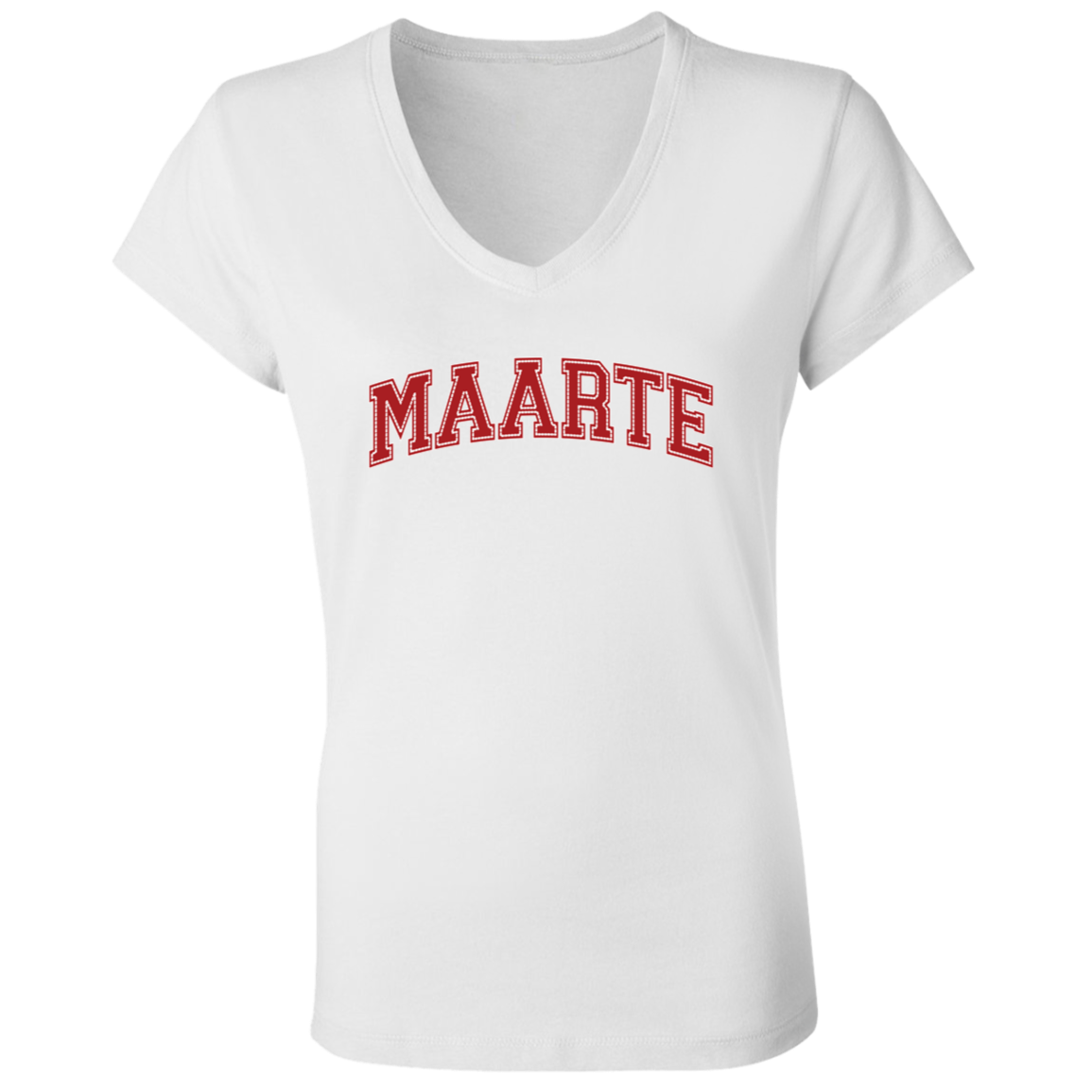 Maarte University Ladies Jersey V-Neck T-Shirt