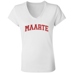 Maarte University Ladies Jersey V-Neck T-Shirt