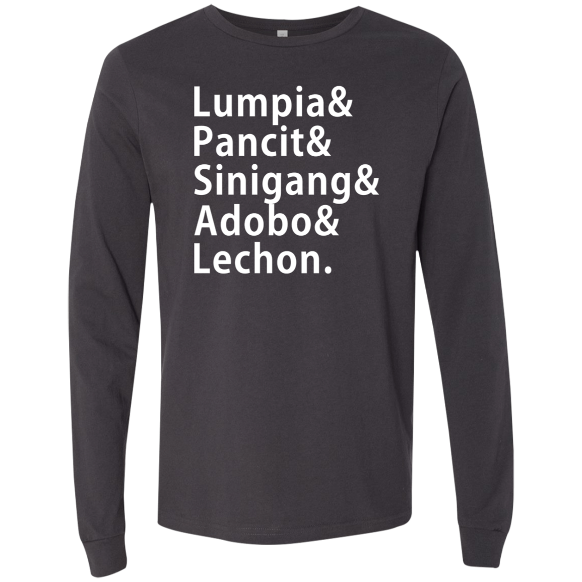 Lumpia Pancit Sinigang Adobo Lechon Mens Jersey Long Sleeve T-Shirt