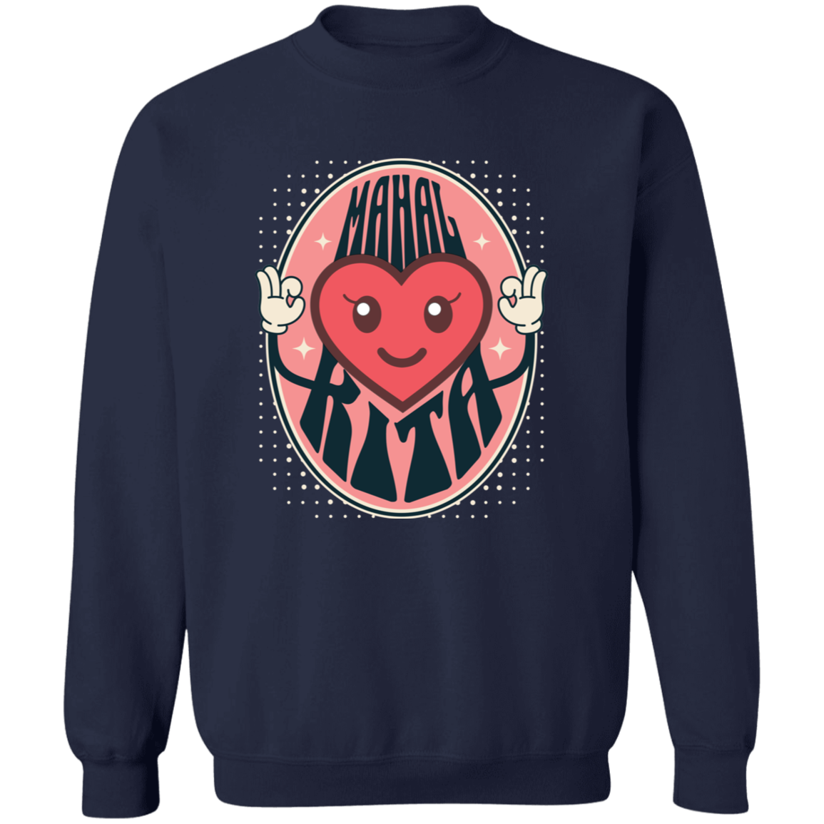 Mahal Kita Emoji Unisex Crewneck Pullover Sweatshirt