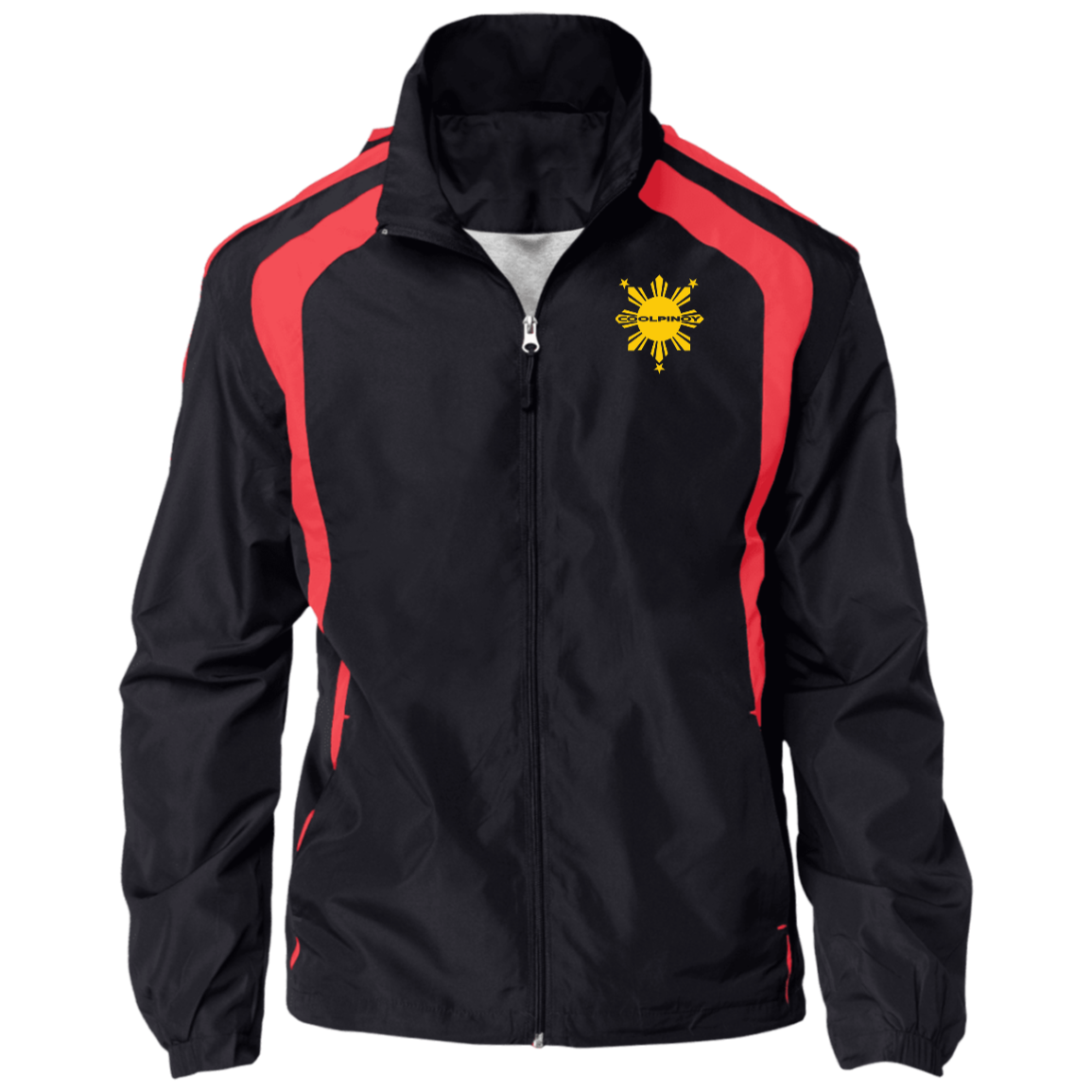 CoolPinoy Yellow Sun and Stars Jersey-Lined Raglan Jacket