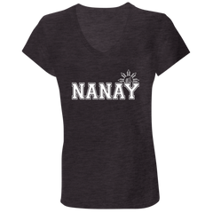 No 1 Nanay Ladies Jersey V-Neck T-Shirt