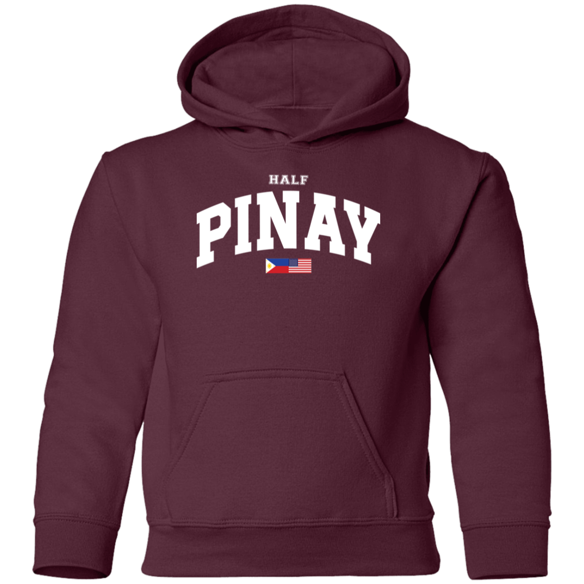 Half Pinay FILAM Flag Youth Pullover Hoodie