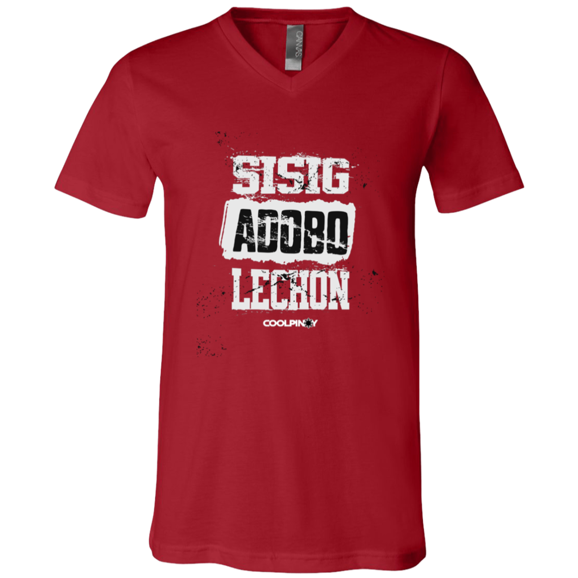 Sisig Adobo Lechon Unisex Jersey V-Neck T-Shirt