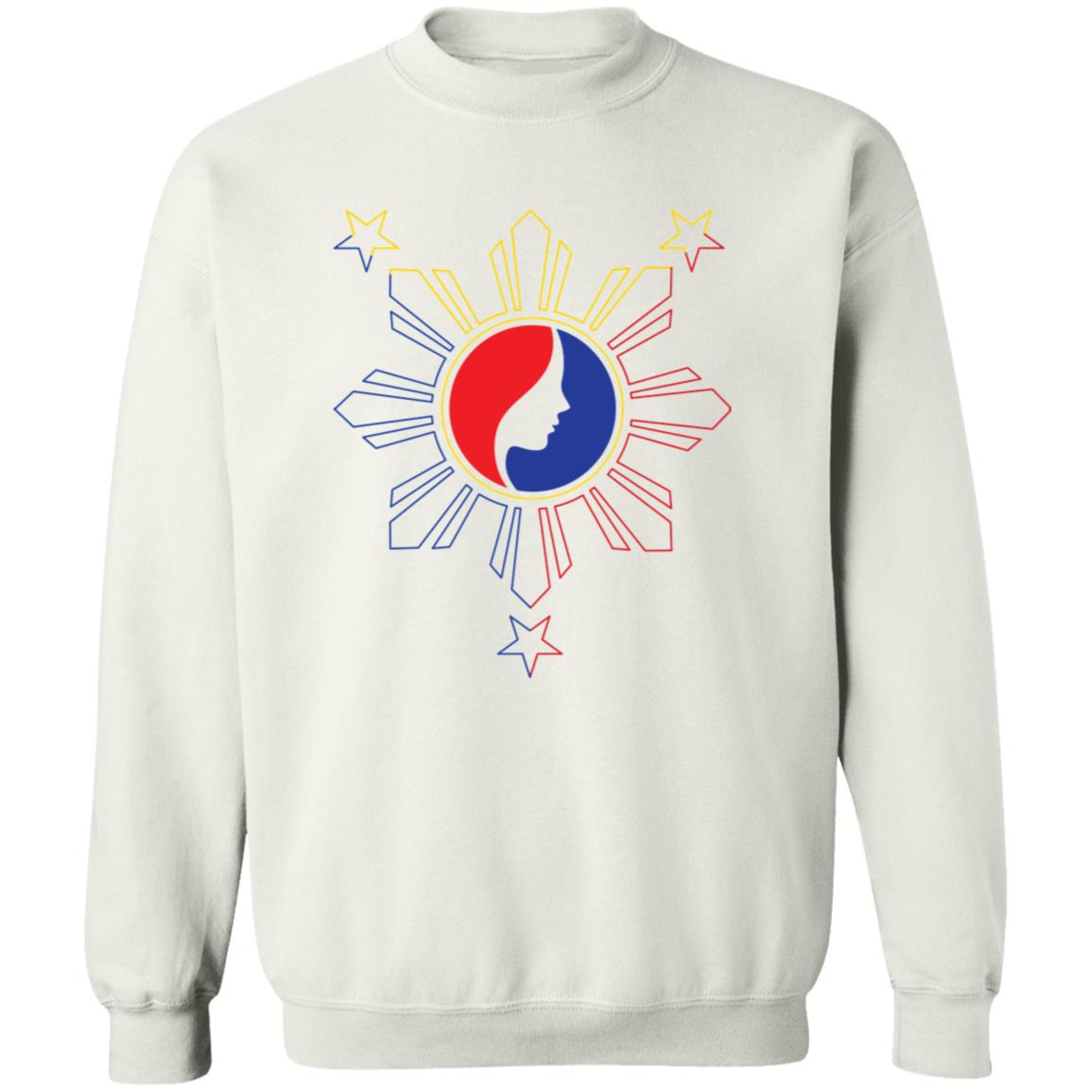 Pinay Silhouette in Philippine Sun Tricolorpng Unisex Crewneck Pullover Sweatshirt