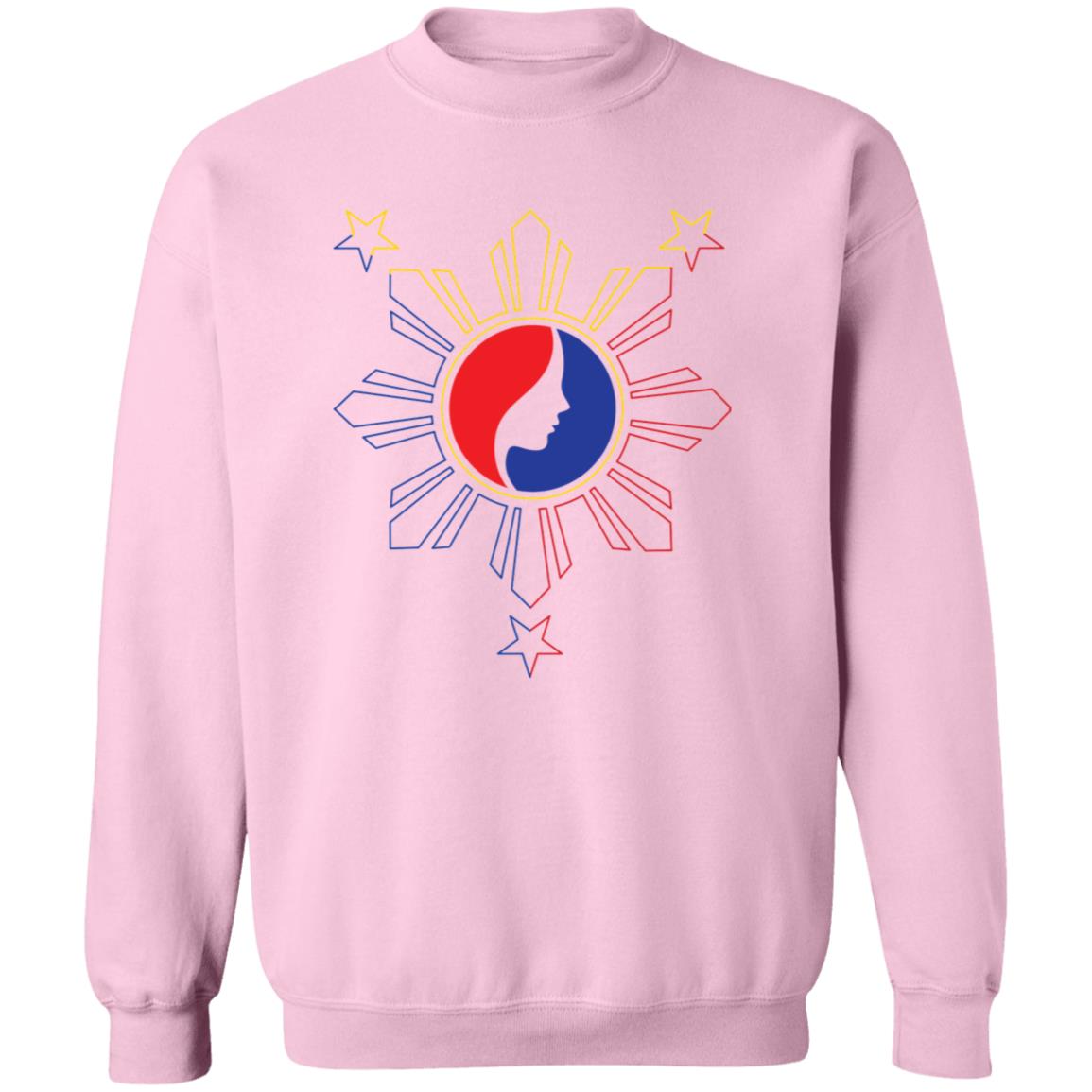 Pinay Silhouette in Philippine Sun Tricolorpng Unisex Crewneck Pullover Sweatshirt