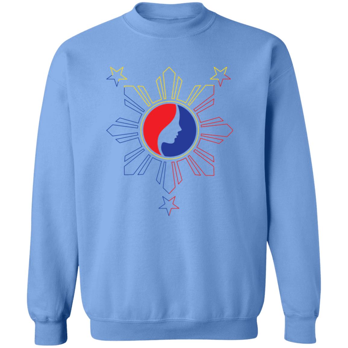 Pinay Silhouette in Philippine Sun Tricolorpng Unisex Crewneck Pullover Sweatshirt