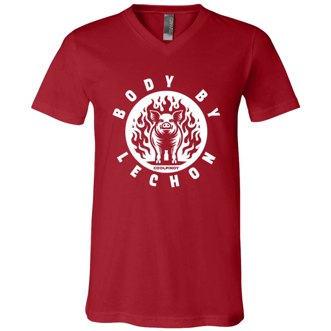 Body By Lechon Circle Unisex Jersey V-Neck T-Shirt