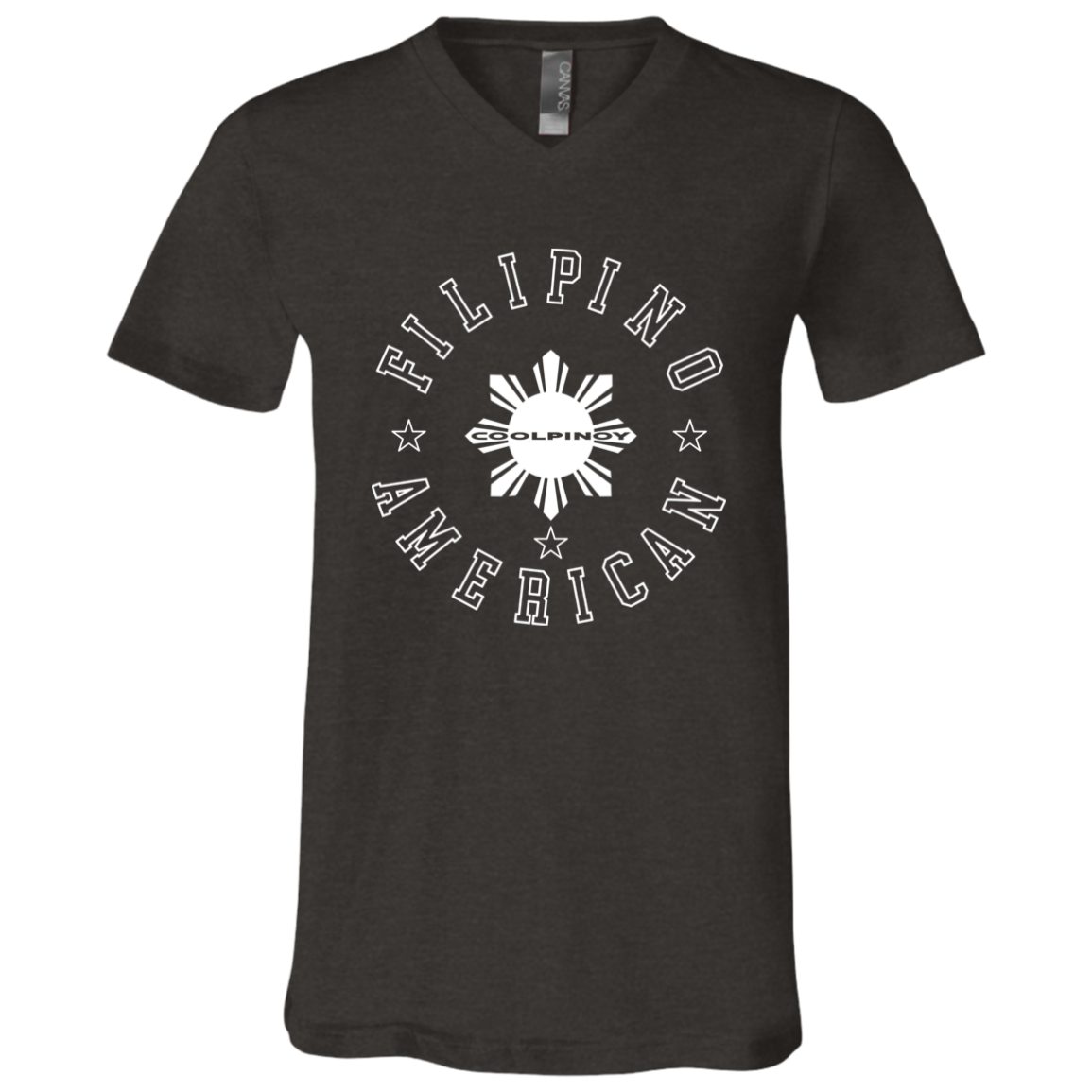 Filipino American White Sun Unisex Jersey V-Neck T-Shirt