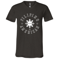 Filipino American White Sun Unisex Jersey V-Neck T-Shirt