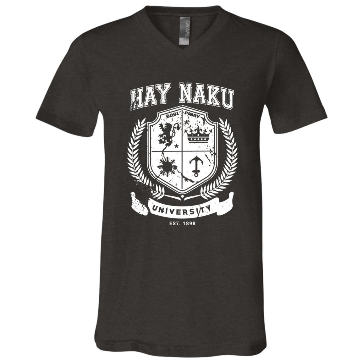 Hay Naku University Distressed CP Unisex Jersey V-Neck T-Shirt