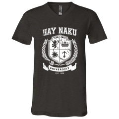 Hay Naku University Distressed CP Unisex Jersey V-Neck T-Shirt