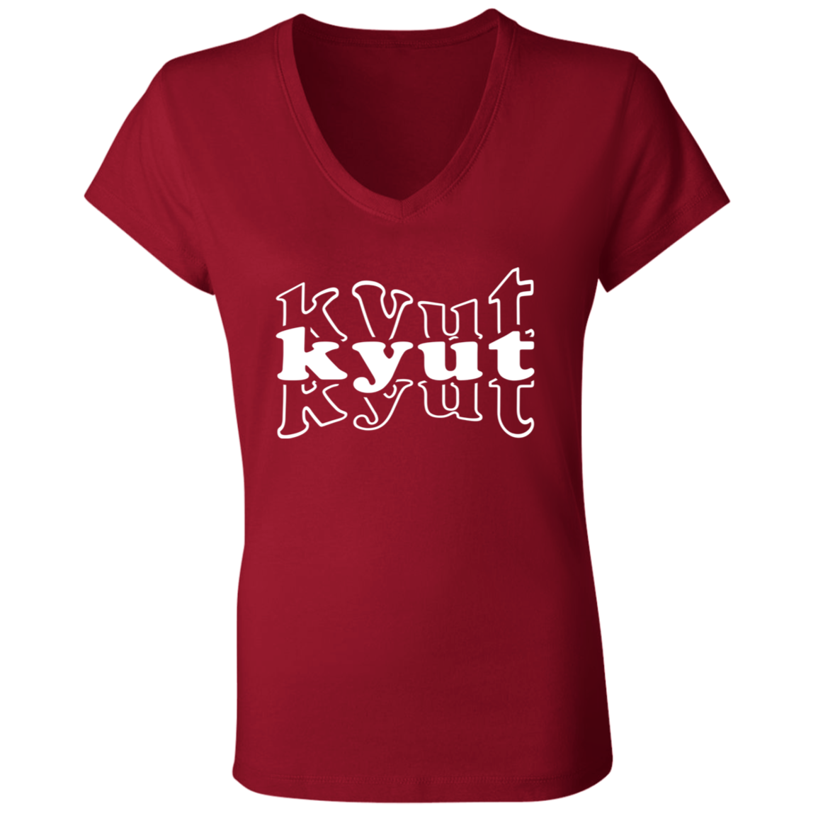 Kyut Ladies Jersey V-Neck T-Shirt