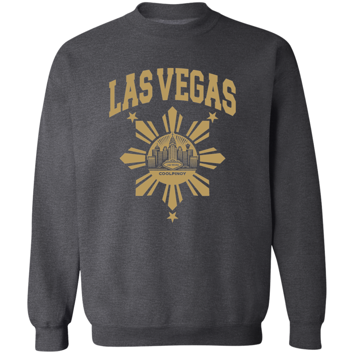 Las Vegas with Sun and Stars Unisex Crewneck Pullover Sweatshirt