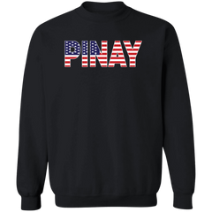 Pinay with US Flag Embedded Unisex Crewneck Pullover Sweatshirt