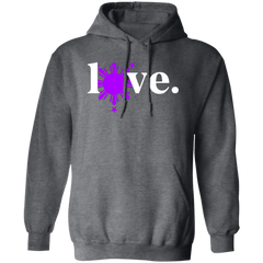 Love with Purple Sun and Stars Unisex Pullover Hoodie