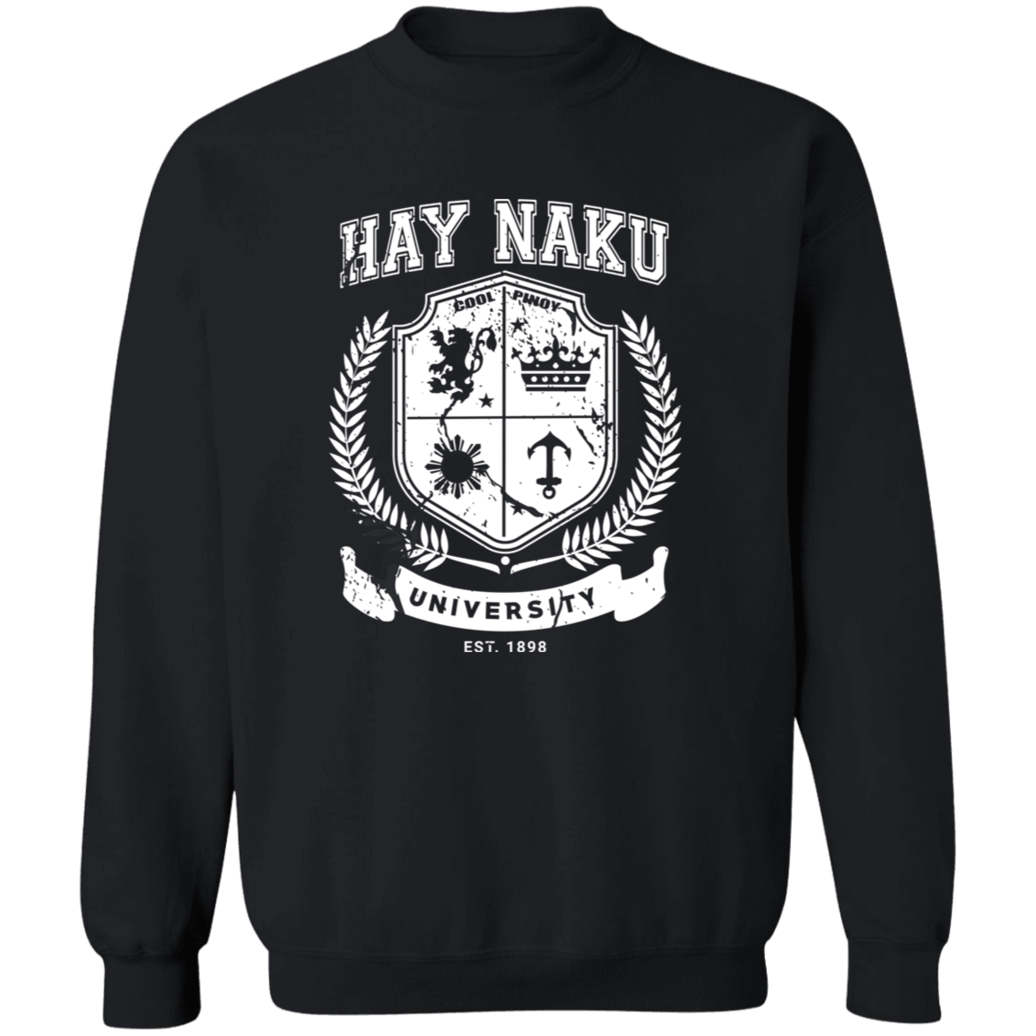 Hay Naku University Distressed CP Unisex Crewneck Pullover Sweatshirt