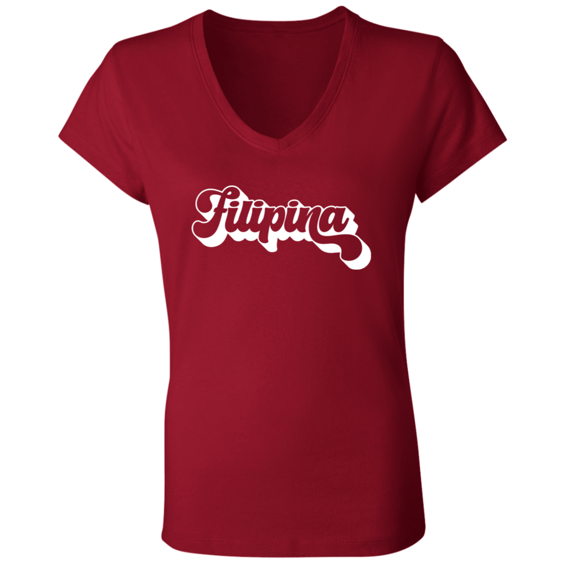 Filipina Chunky Ladies' Jersey V-Neck T-Shirt