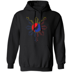 Pinay Silhouette in Philippine Sun Tricolorpng Unisex Pullover Hoodie