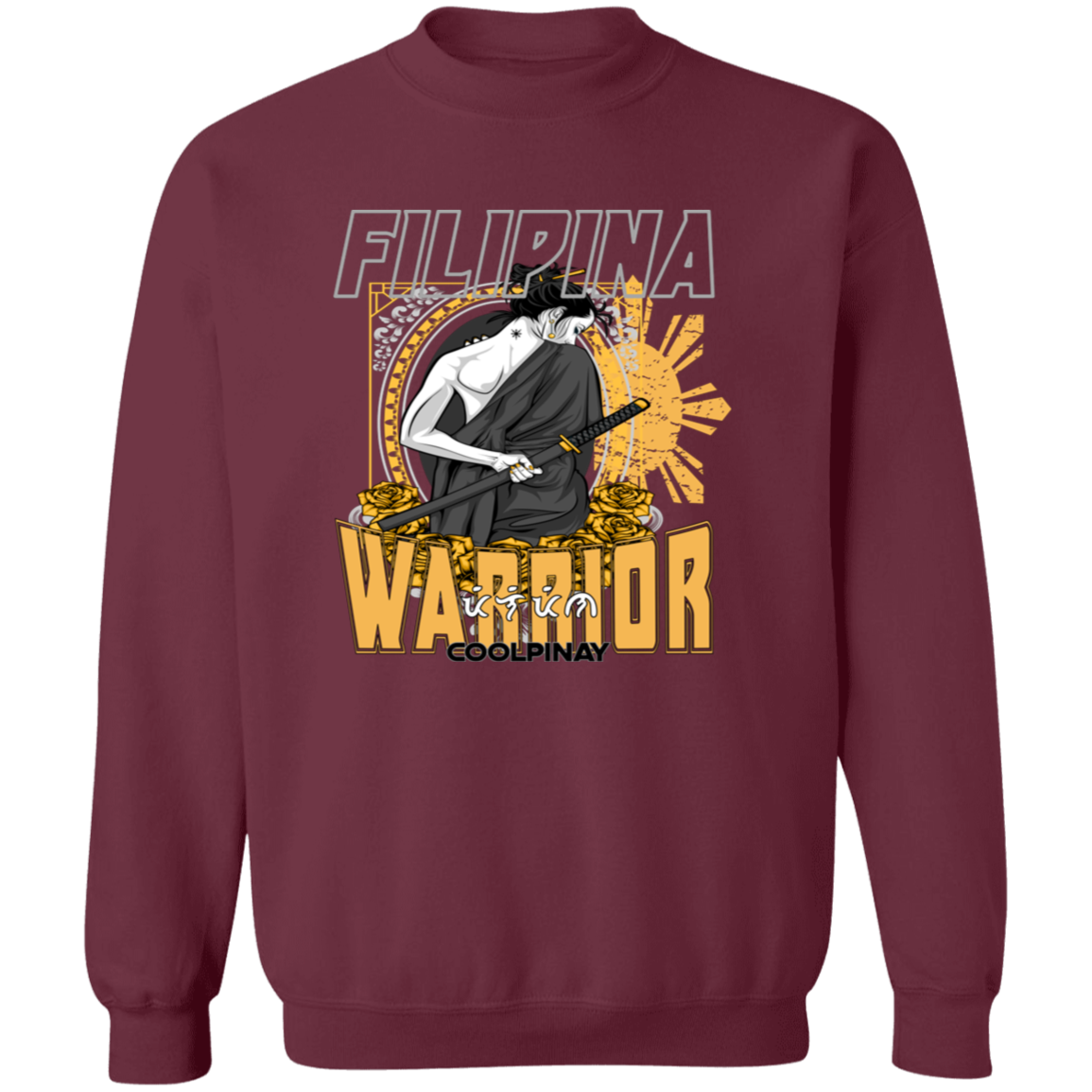 Filipina Warrior Samurai Unisex Crewneck Pullover Sweatshirt