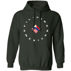 Filpino American in Circle Flags Unisex Pullover Hoodie