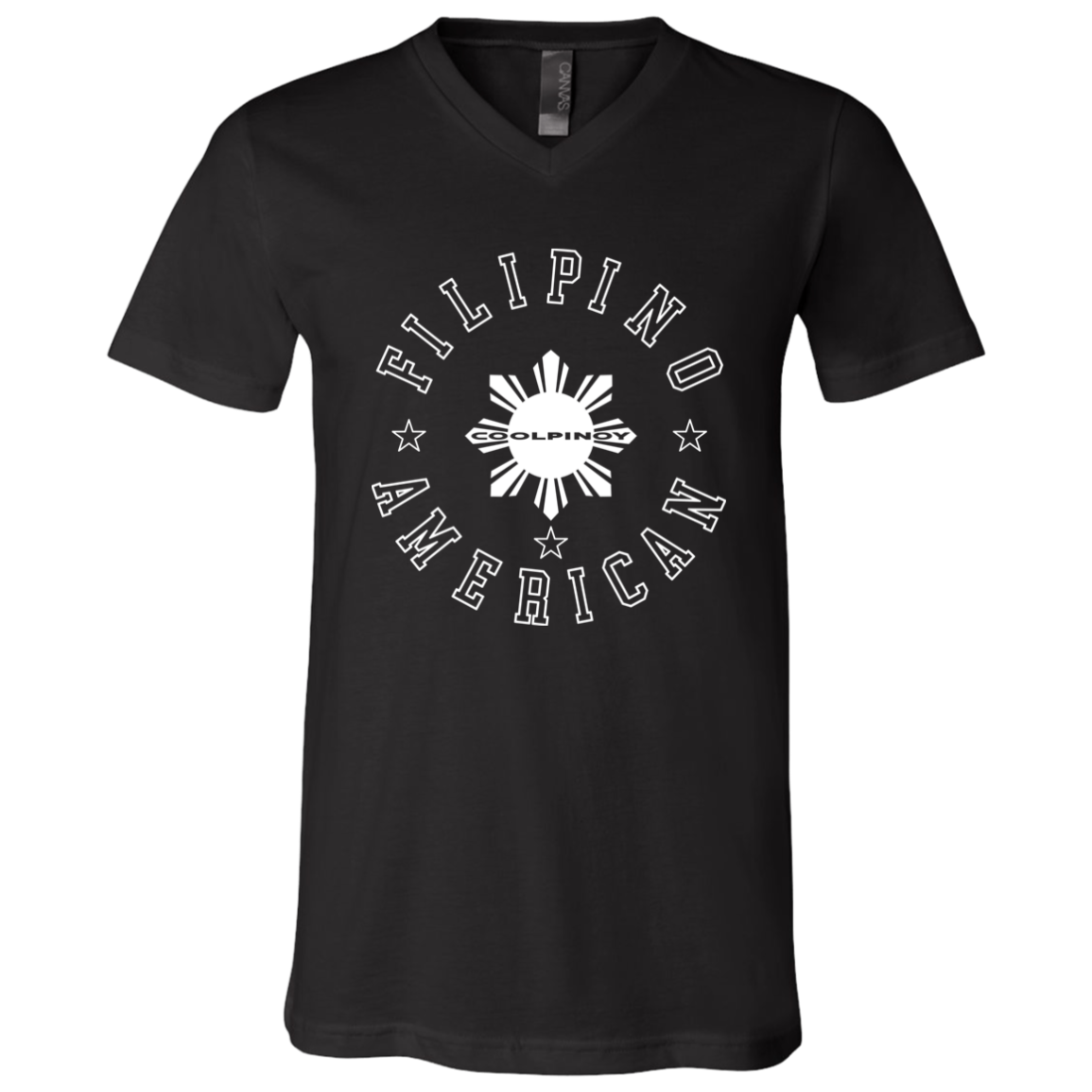 Filipino American White Sun Unisex Jersey V-Neck T-Shirt