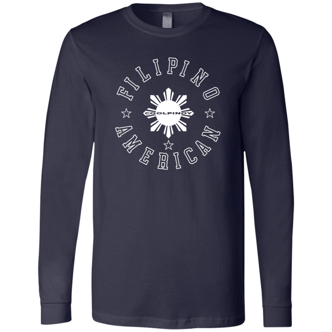 Filipino American White Sun Unisex Jersey Long Sleeve T-Shirt