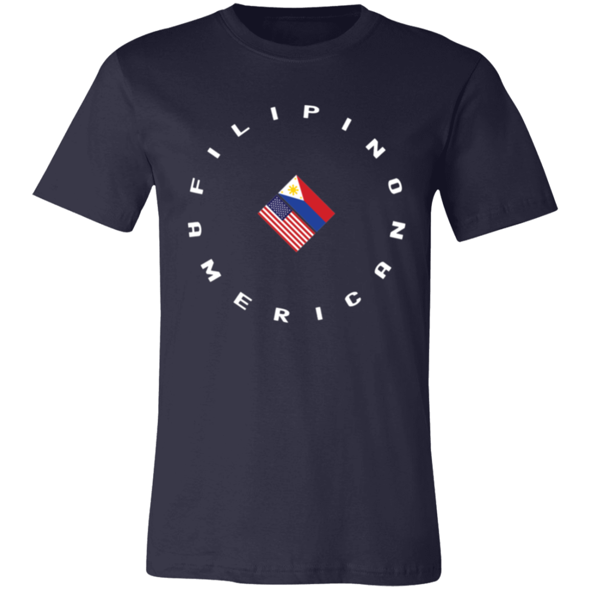 Filpino American in Circle Flags Unisex Jersey T-Shirt