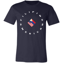 Filpino American in Circle Flags Unisex Jersey T-Shirt