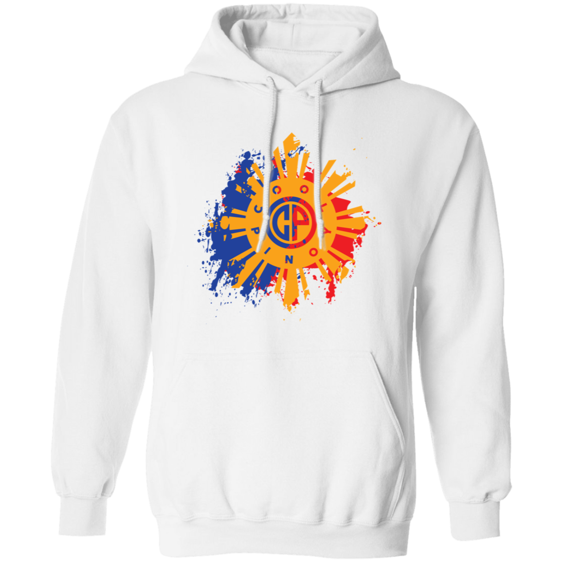 CoolPinoy Blue Red distressed Unisex Pullover Hoodie