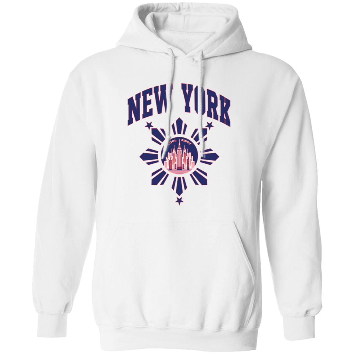 New York with Sun and Stars Unisex Pullover Hoodie