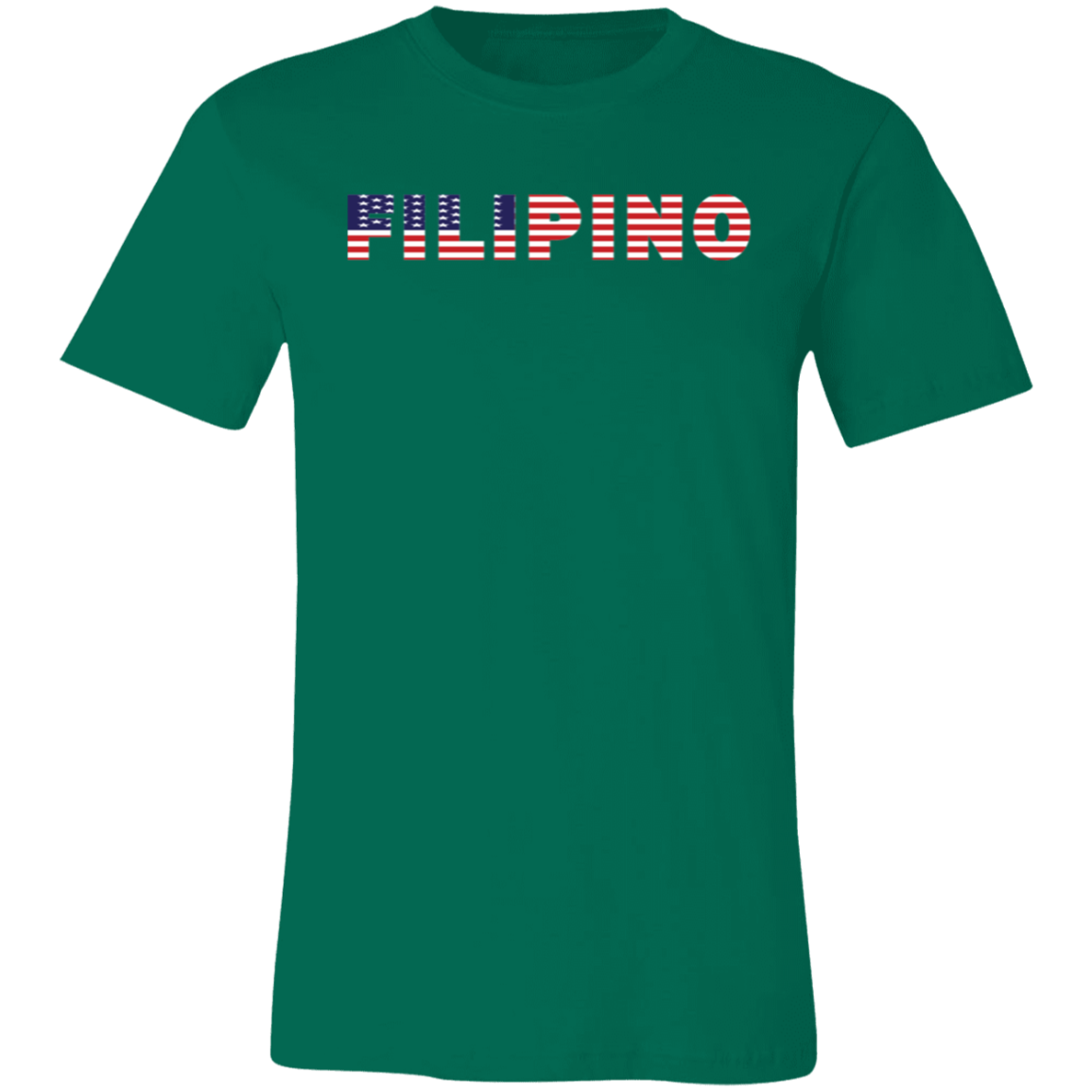 Filipino with US Flag Embedded Unisex Jersey T-Shirt