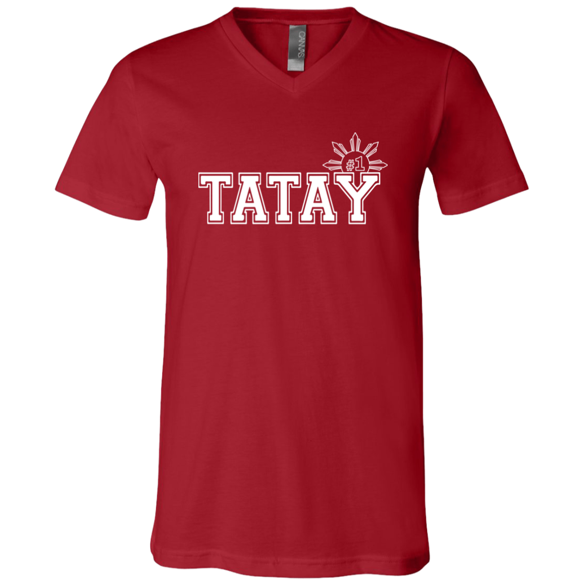 No 1 Tatay Unisex Jersey V-Neck T-Shirt