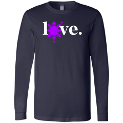 Love with Purple Sun and Stars Unisex Jersey Long Sleeve T-Shirt