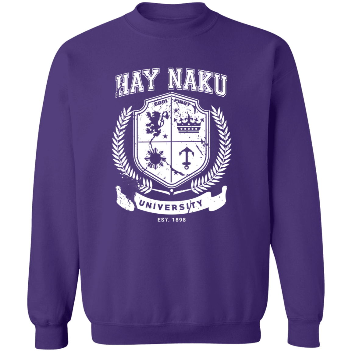 Hay Naku University Distressed CP Unisex Crewneck Pullover Sweatshirt