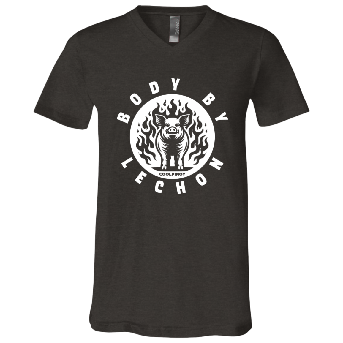 Body By Lechon Circle Unisex Jersey V-Neck T-Shirt