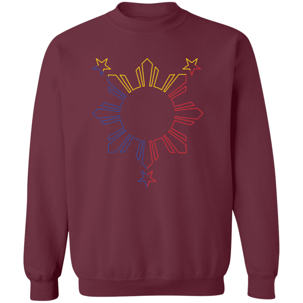 Sun and Stars Outline Unisex Crewneck Pullover Sweatshirt