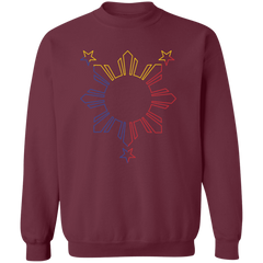 Sun and Stars Outline Unisex Crewneck Pullover Sweatshirt