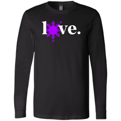 Love with Purple Sun and Stars Unisex Jersey Long Sleeve T-Shirt