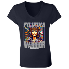 Filipina Warrior Beauty Ladies' Jersey V-Neck T-Shirt