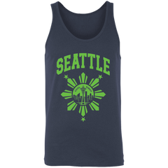 Seattle with Sun and Stars Unisex Cotton Tank Top