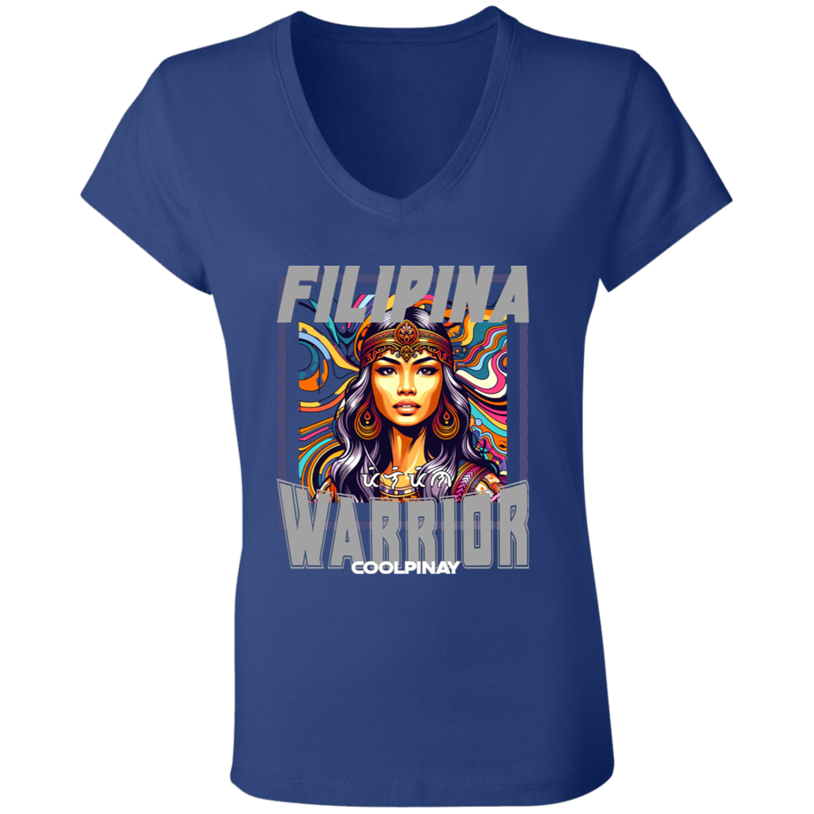 Filipina Warrior Beauty Ladies' Jersey V-Neck T-Shirt