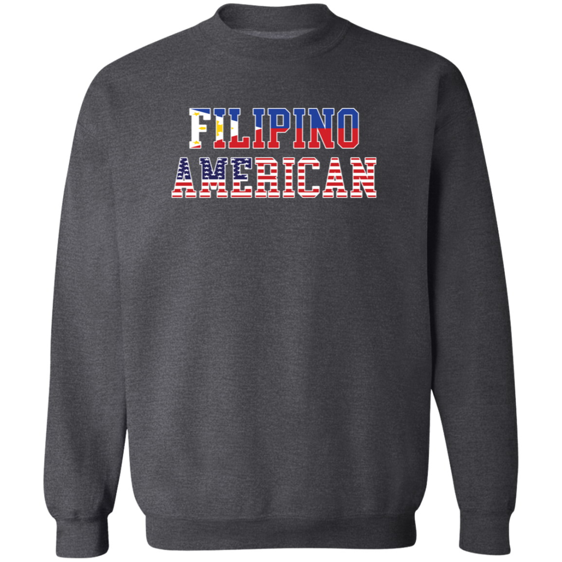 Filipino American Flags Unisex Crewneck Pullover Sweatshirt