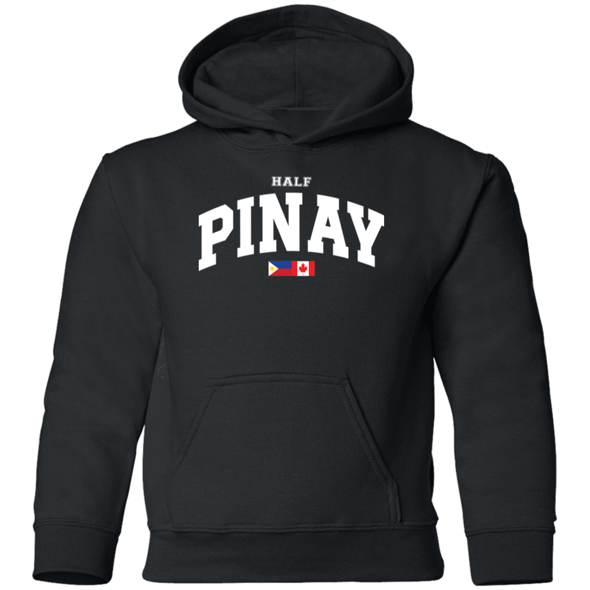 Half Pinay FILCAN Flag Youth Pullover Hoodie